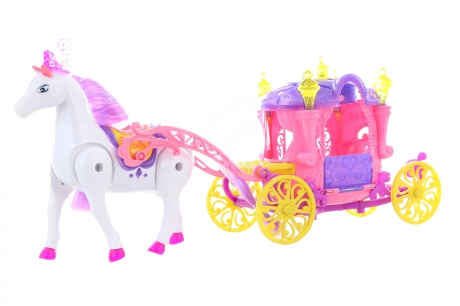 Paard met poppenwagen