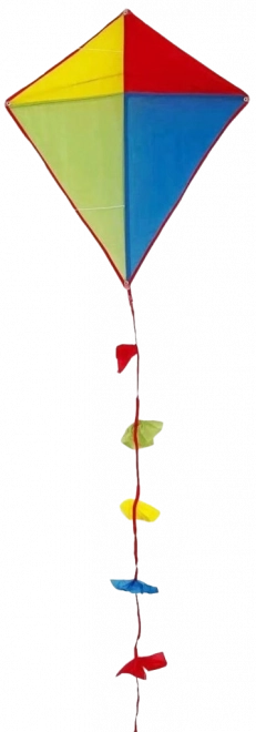Kleurrijke vlieger van nylon 70x60 cm