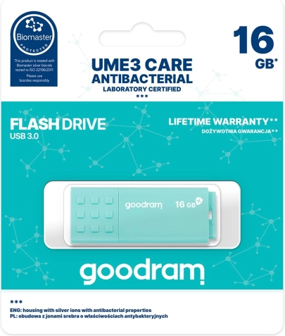 USB-flashstation GOODRAM UME3 Care 16 GB (USB 3.0) antibacterieel
