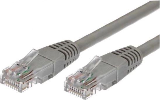 Patchkabel categorie 5e RJ45 UTP 2 m grijs - verpakking 10 stuks