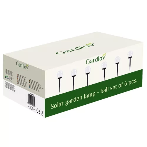 Set van 6 zonne-energie tuinlampen 23562