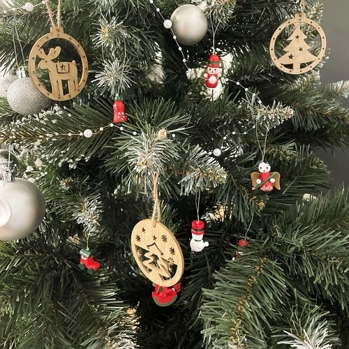 Kerstversieringen/hangers voor de boom 10 stuks. Ruhhy 22943