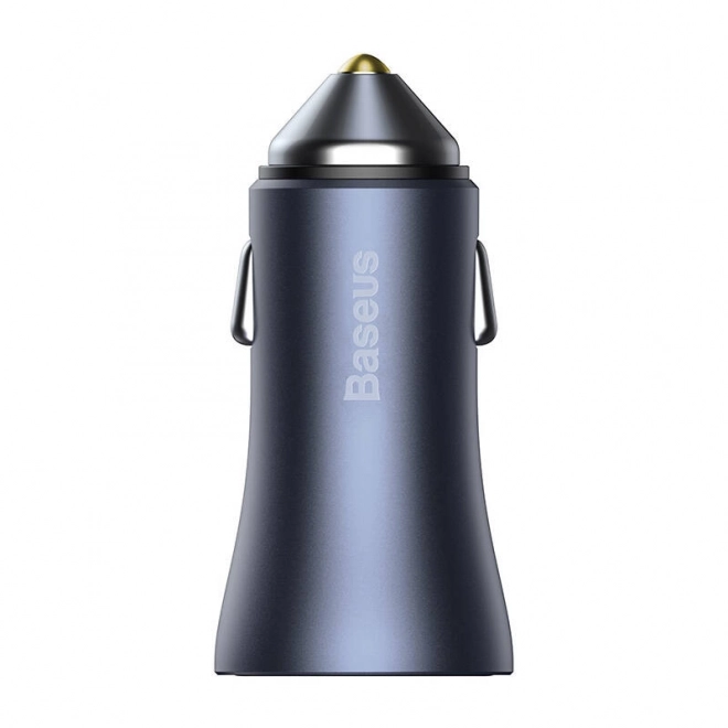 Baseus autolader met dubbele USB en USB-C kabel