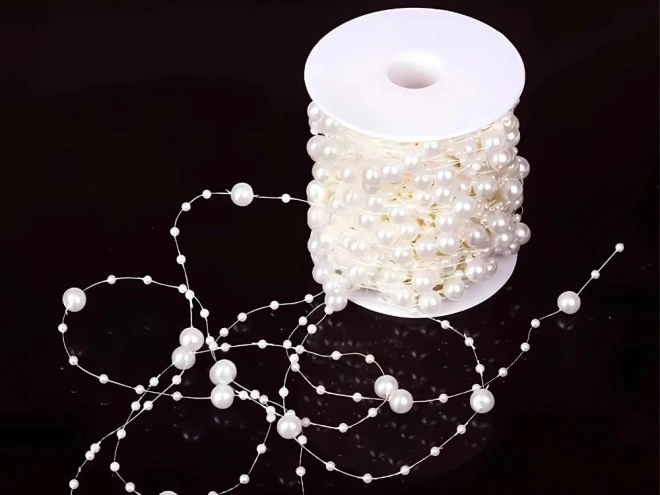 Parelslinger witte parels kerstboomdecoratie