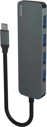 Savio 4‑poorts USB‑C‑hub 3.1 Gen 1 (5 Gbps)