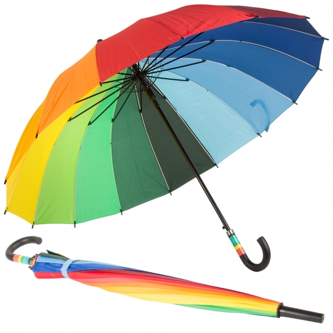 Grote regenboogparaplu automatisch