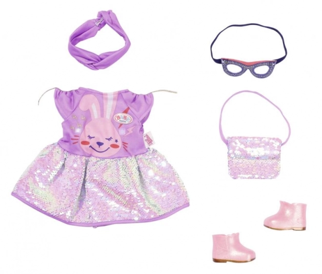 Baby Born jurk voor 43cm pop - Set voor verjaardagspartij