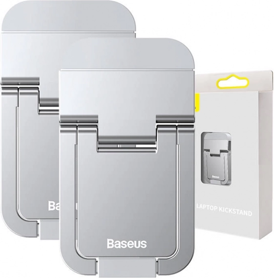 Baseus slanke laptopstandaard – 2 stuks, zilver