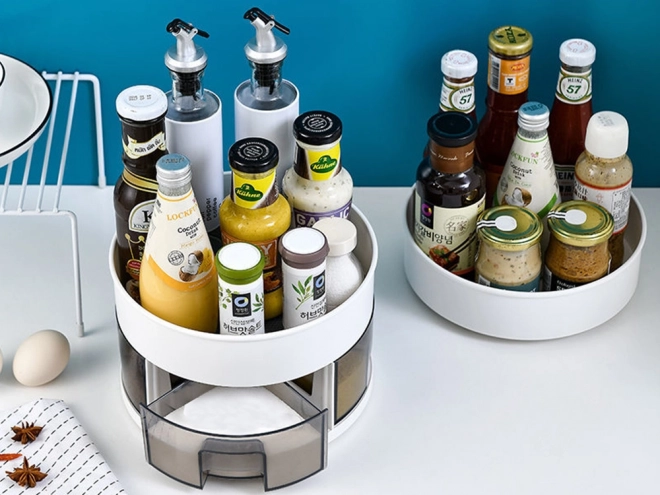 Draaibare organiser voor container in keukenkast