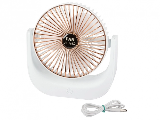 Draadloze tafelventilator – Wit-roze