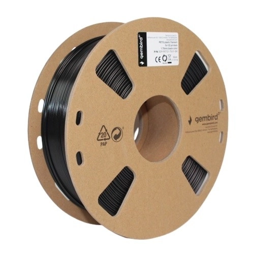 Filament voor 3D-printers PETG/1,75 mm/1 kg/zwart