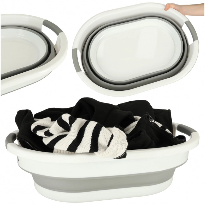 Opvouwbare siliconen wasmand 25 l