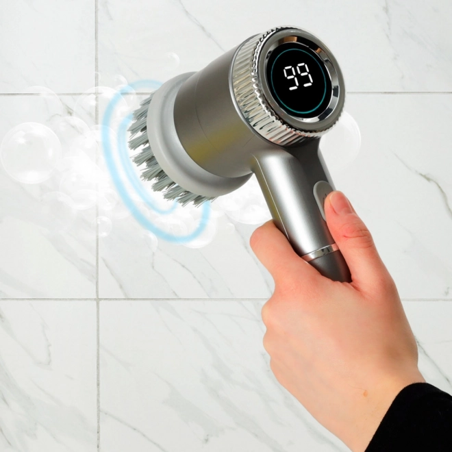 Elektrische reinigingsborstel 5-in-1 met LED voor badkamers en vloeren