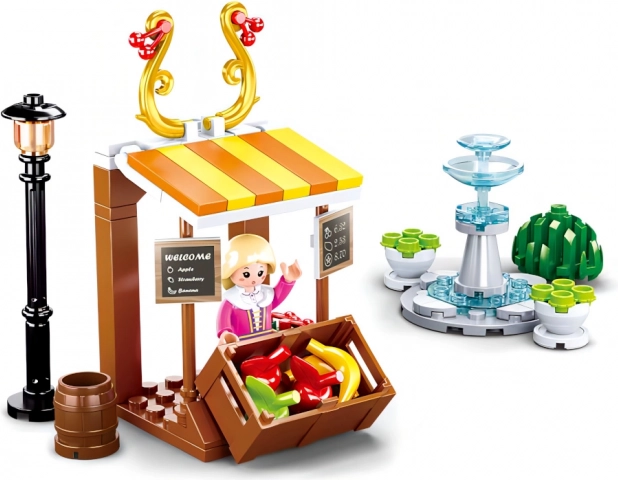 Sluban Girl's Dream Dorpskraam met fruit en fontein