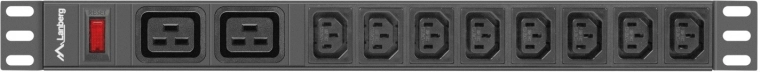 8× C13 en 2× C19 voor servers en netwerkapparatuur