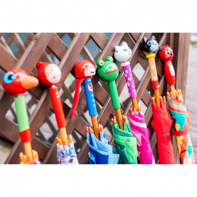 Paraplu voor kinderen met vogelhandvat