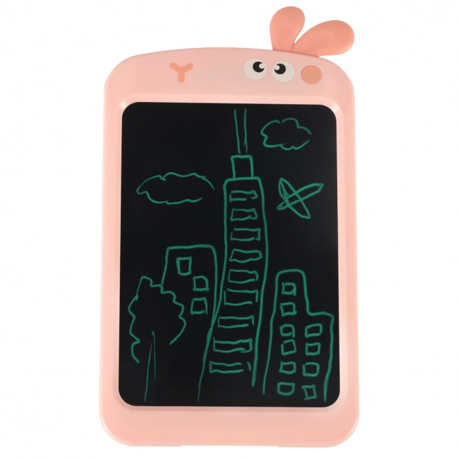 Roze kindertekentablet met LCD-scherm en stylus