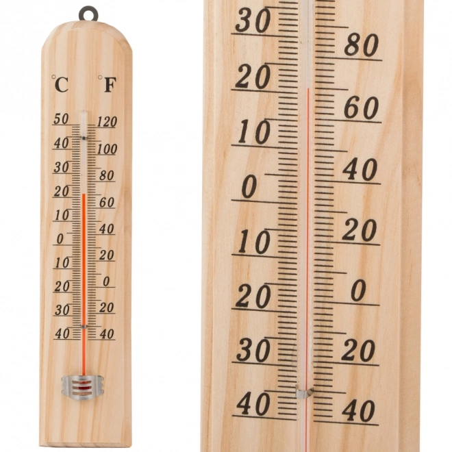 Grote houten thermometer voor binnen- en buitengebruik