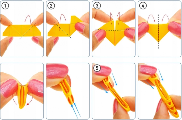 Eenvoudig vouwen zonder lijm