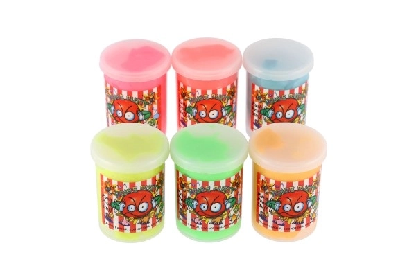 Sliz - massa 80g scheetend 6x5cm mix soorten 6 kleuren 24st in doos