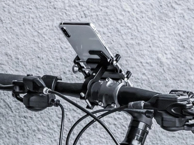 Robuuste aluminium telefoonhouder voor fiets