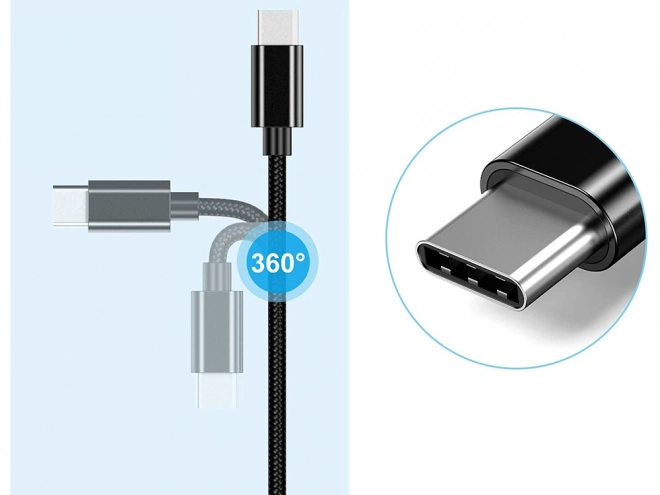 USB-C naar USB-A 3.0 OTG adapter met gevlochten kabel