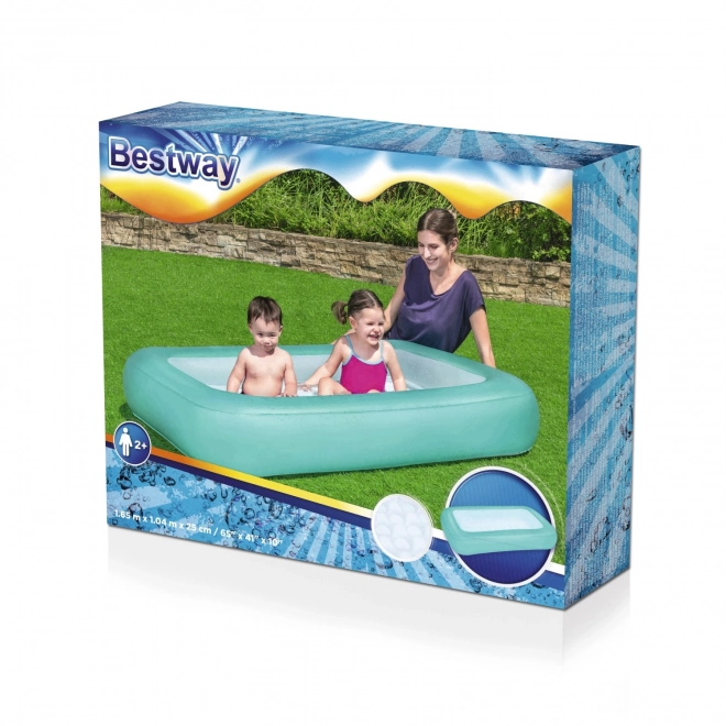 BESTWAY Rechthoekig opblaasbaar kinderzwembad 2+ 165x104x25cm + opblaasbare bodem