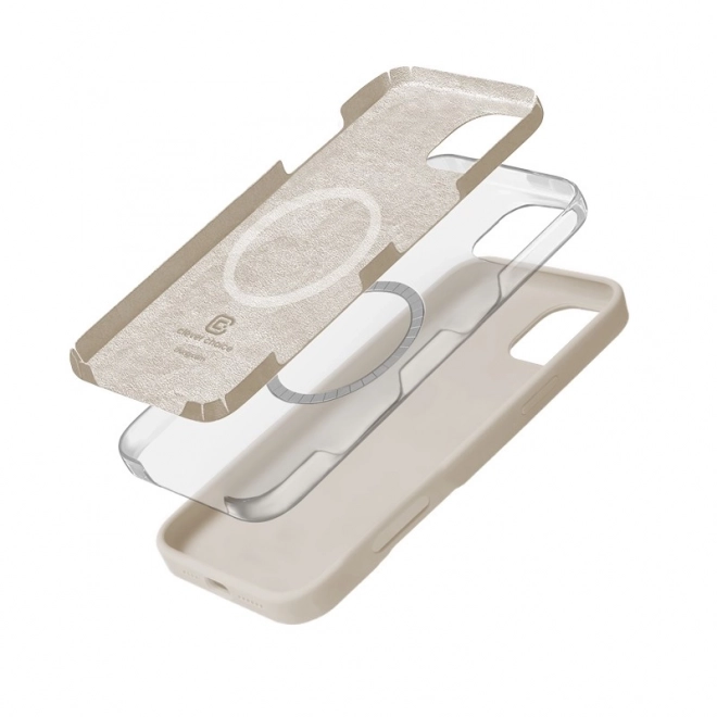 Beschermhoes Color Cover Magnetic voor iPhone 16 Pro Max MagSafe in zandbeige