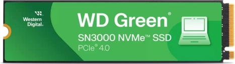 SSD-schijf 2TB WD Green SN3000 NVMe PCIe 4.0