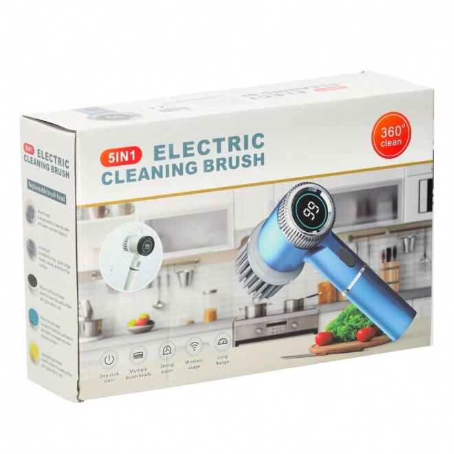 Elektrische reinigingsborstel 5-in-1 met LED voor badkamers en vloeren