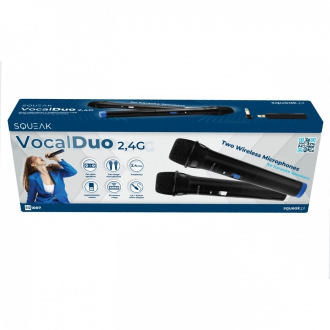 Set karaoke-microfoons VocalDuo met 30m bereik