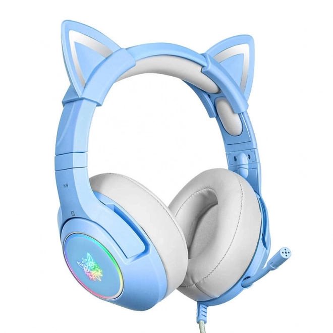 Gaming hoofdtelefoon met kattenoren ONIKUMA K9 blauw