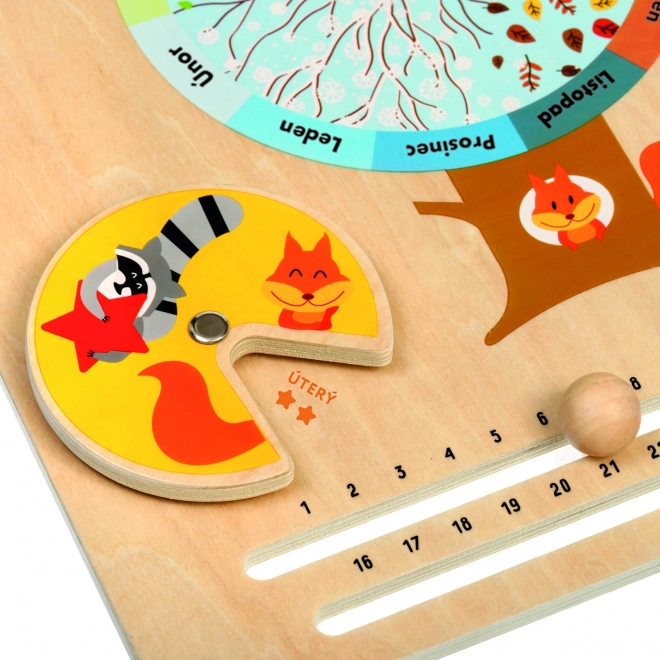 Lucy & Leo Natuurlijke Kalender - houten educatieve speelbord