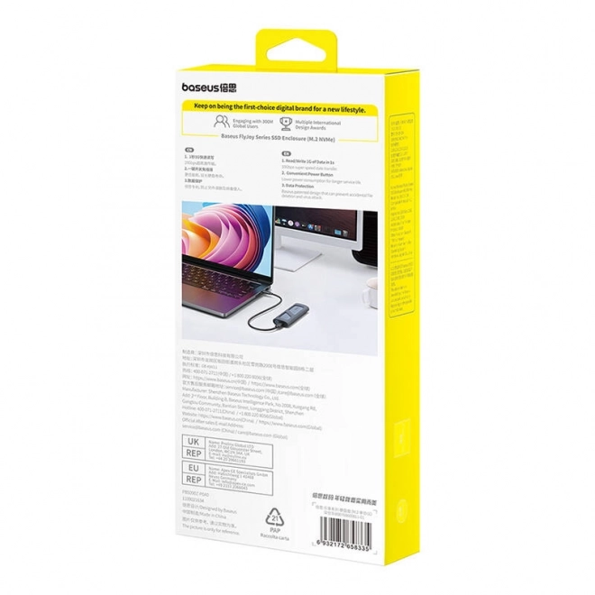 Behuizing voor SSD Baseus FlyJoy (grijs)