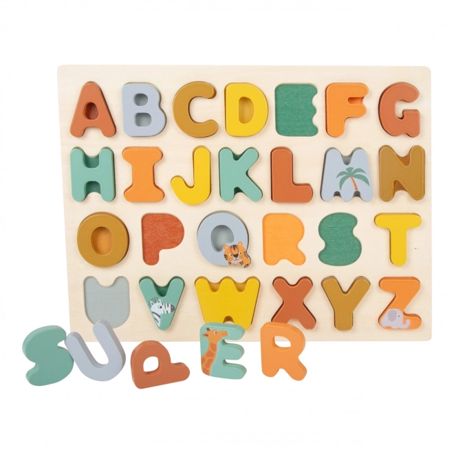 Inlegpuzzel Small Foot - Safari alfabet