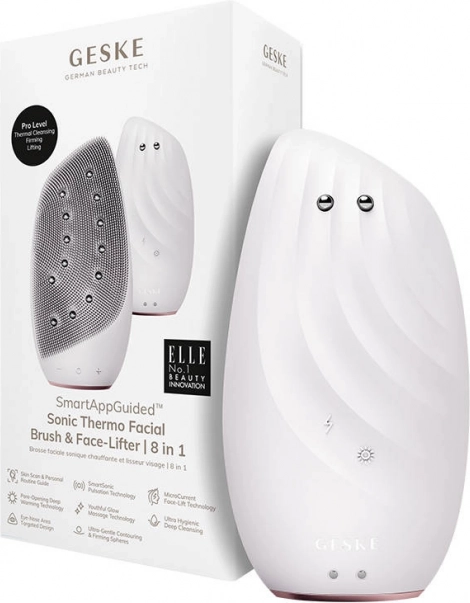 Sonic Borstel voor Gezicht met Thermo Applicatie 8v1 Geske met App in kleur Starlight