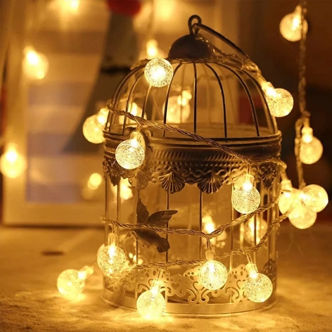 Kerstverlichting bollen 100 LED, warm wit, 10m