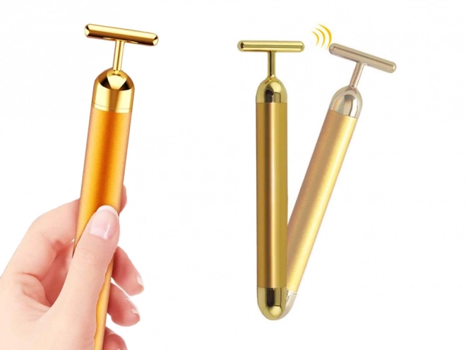 Gouden vibrerende gezichtsmassagetool