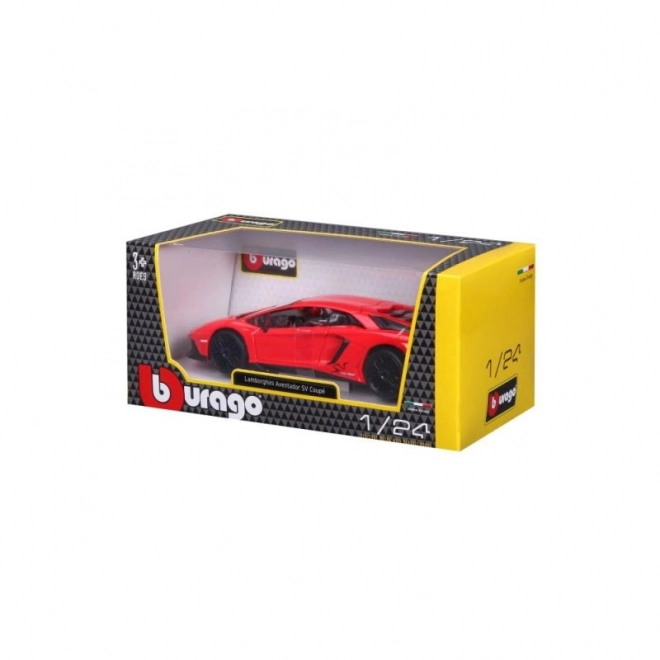Metalen model Bburago Lamborghini Aventador rood 1:24