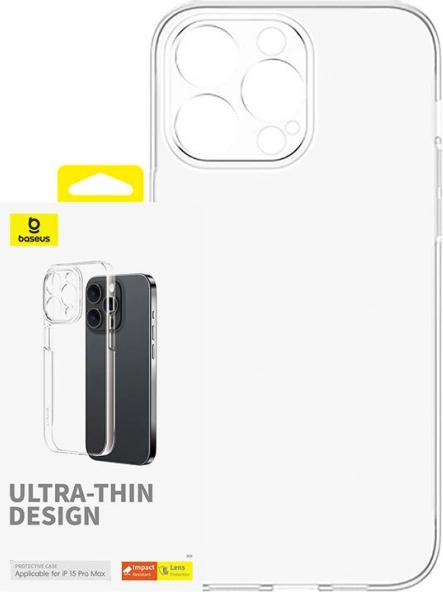 Hoesje voor iPhone 15 Pro Max Baseus Lucent transparant