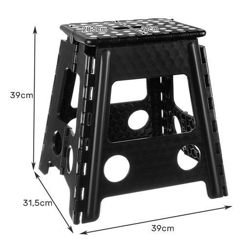 Opvouwbare kruk zwart-wit 39 cm