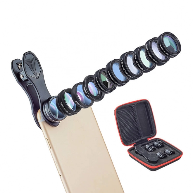 Set van 10 in 1 mobiele lenzen Apexel