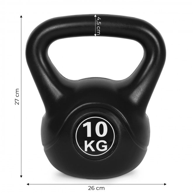 Kettlebell voor oefening zwart - 10kg