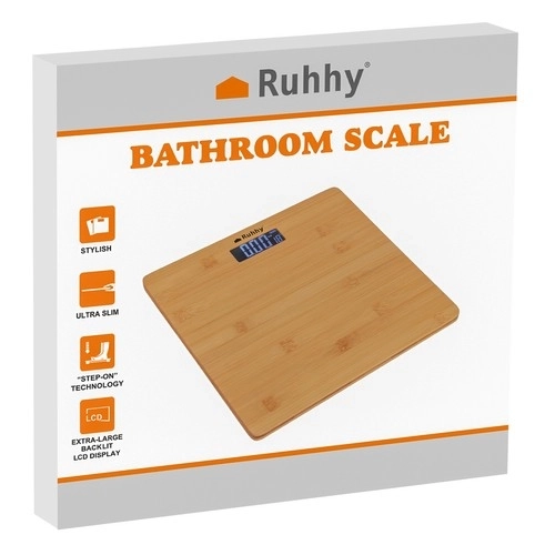 Houten badkamerweegschaal LCD Ruhhy 22522