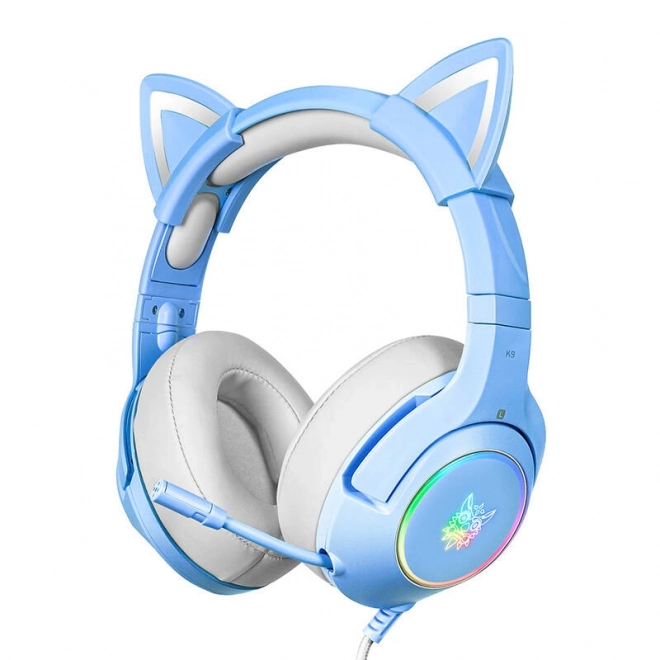 Gaming hoofdtelefoon met kattenoren ONIKUMA K9 blauw