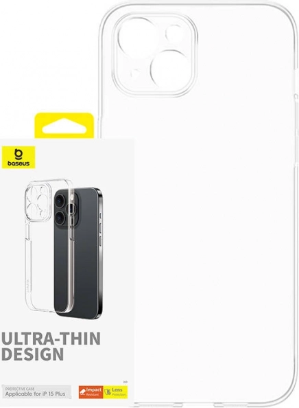 Transparante telefoonhoes Baseus OS-Lucent Series voor iPhone 15 Plus
