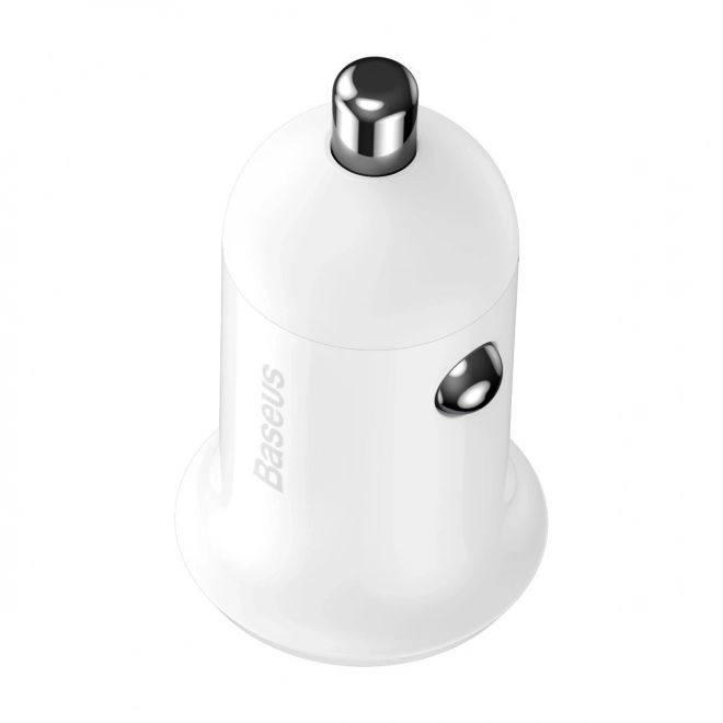 Autolader 2x USB Baseus, 4,8A, wit