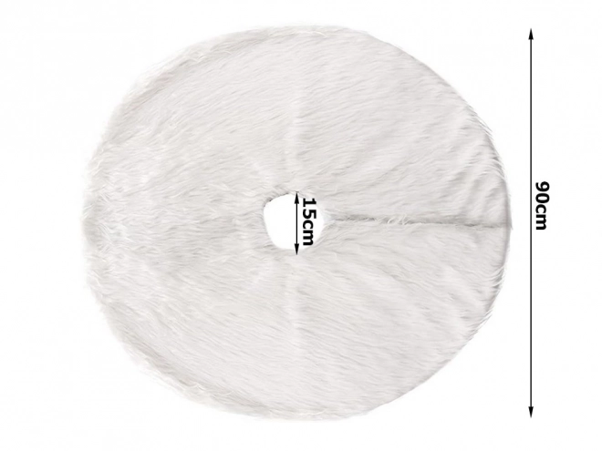 Witte harige onderkleed voor kerstboom