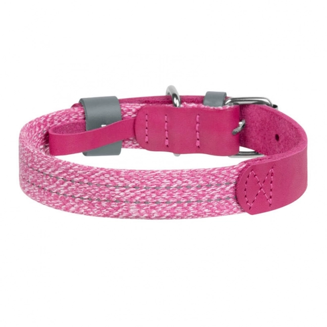 Klassieke hondenhalsband met QR-code Waudog maat L roze