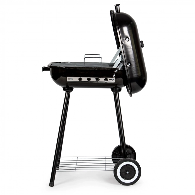 Tuinbarbecue met uitklapbare deksel + wielen